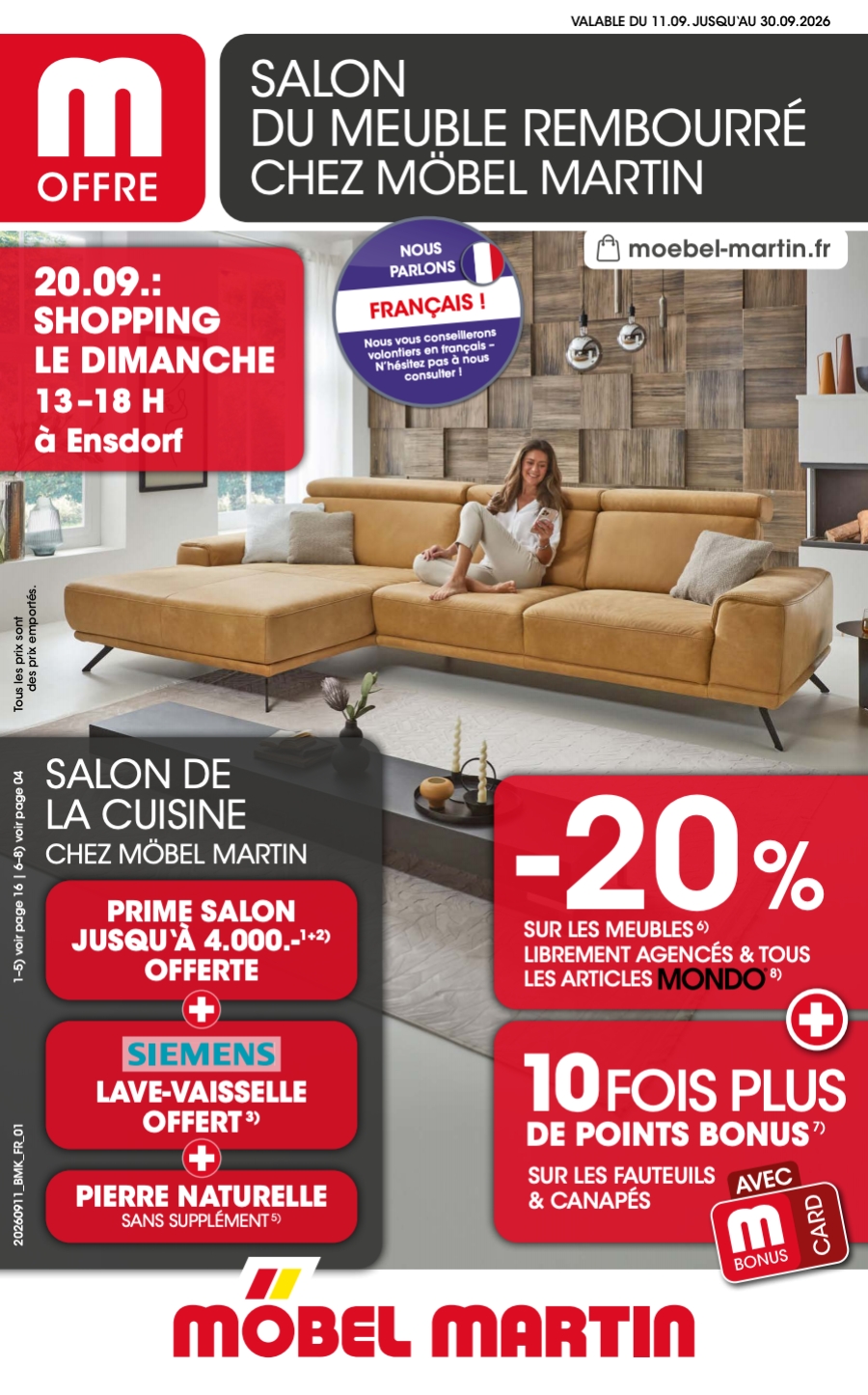 Salon du meuble de rembourré chez Möbel Martin