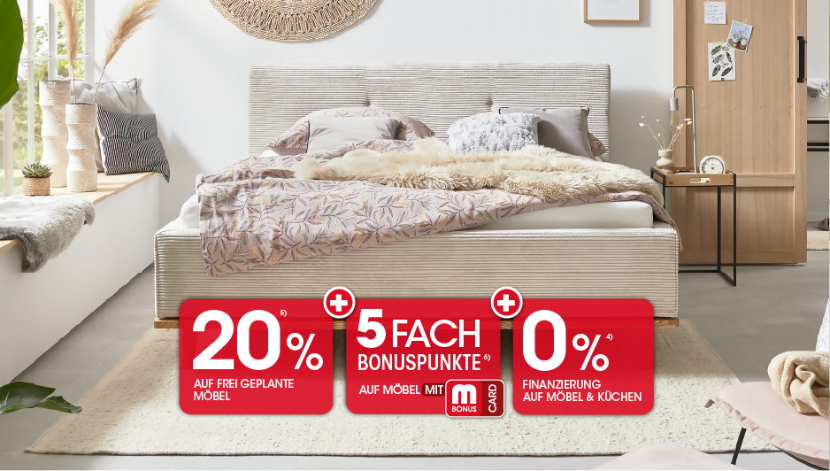 Attraktive Rabatte auf Möbel, Küchen u. v. m. im Mai