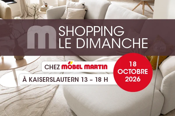 Shopping dominical au magasin d'ameublement de Kaiserslautern le 18.10.