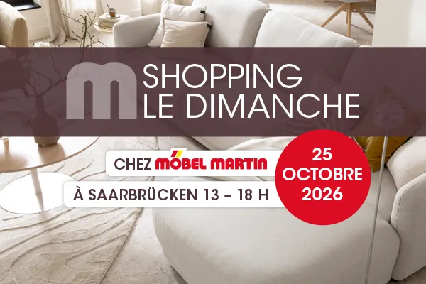 Shopping dominical au magasin d'ameublement de Sarrebruck le 25.10.