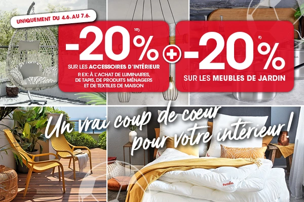 Week-end promotionnel dans tous nos magasins d’ameublement et en ligne