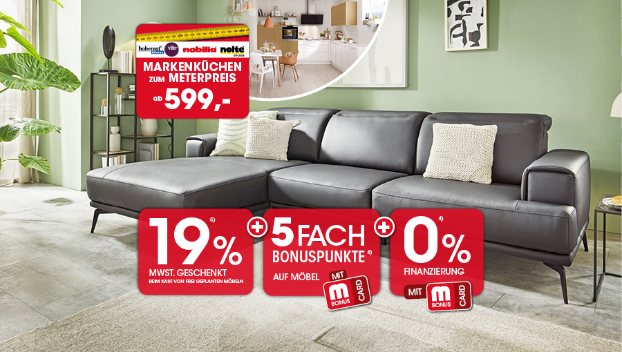 Sichern Sie sich Rabatte auf Möbel, Küchen u.v.m.