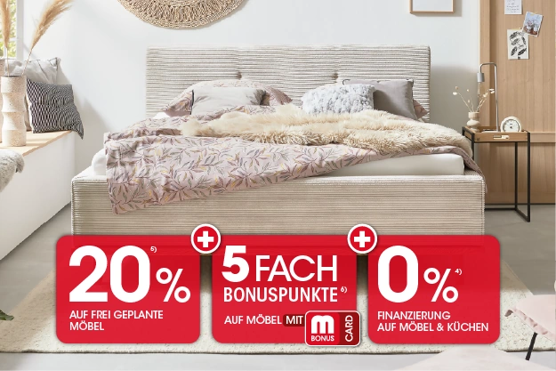 Attraktive Rabatte auf Möbel, Küchen u. v. m. im Mai
