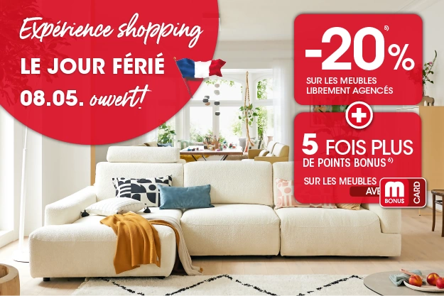 Expérience shopping en ce jour férié français - 08.05.2026