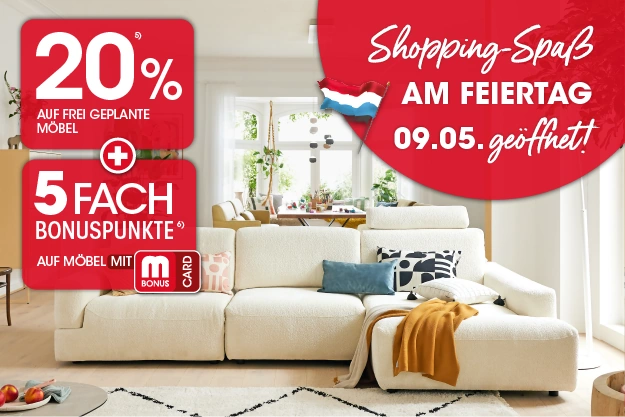 Shopping-Spaß am Feiertag in Luxembourg - dem 09.05