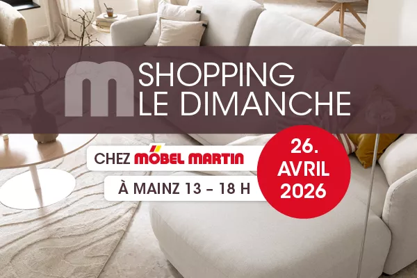 Shopping dominical au magasin d'ameublement de Mayence le 26.10.