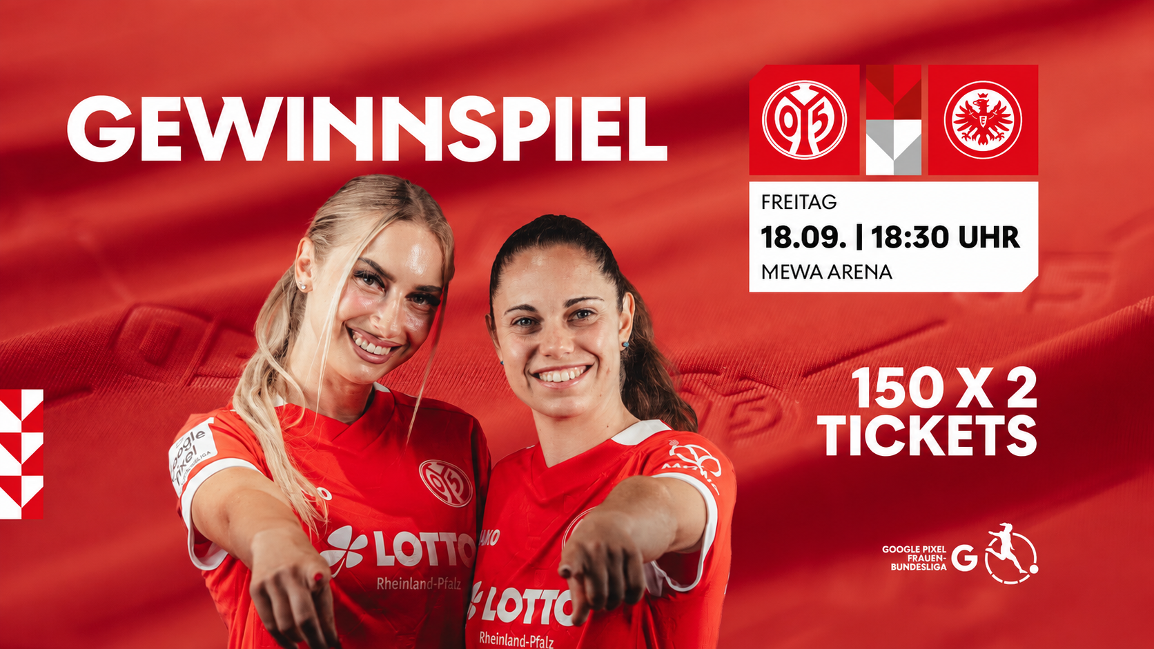 150 x 2 Tickets für das Frauen-Bundesliga-Spiel